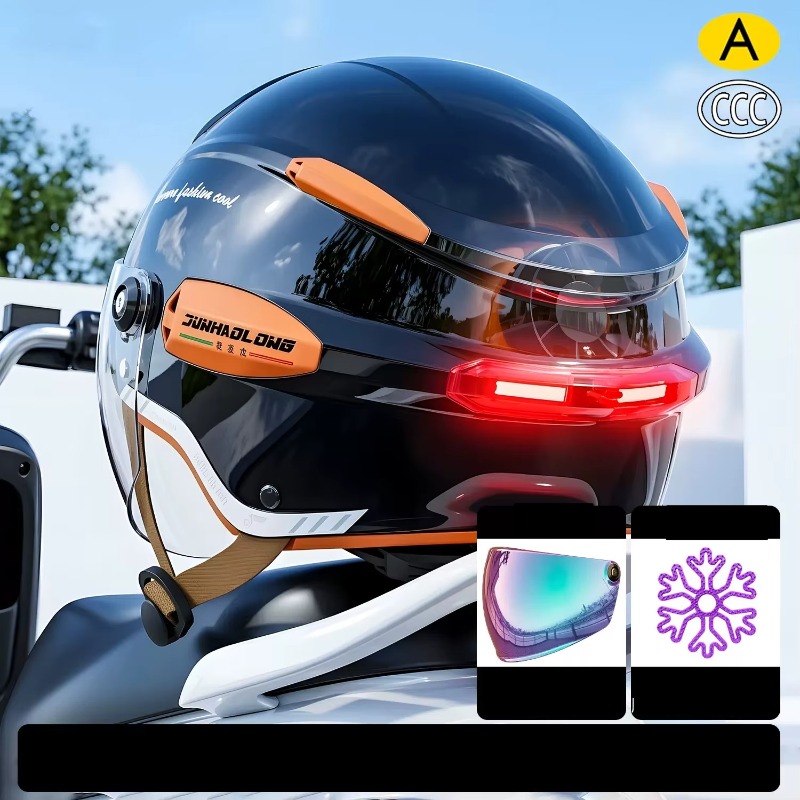 ummer Vintage Motorcycle Helme - đánh giá và giá Dual Visor Motorcycle Racing Helmet