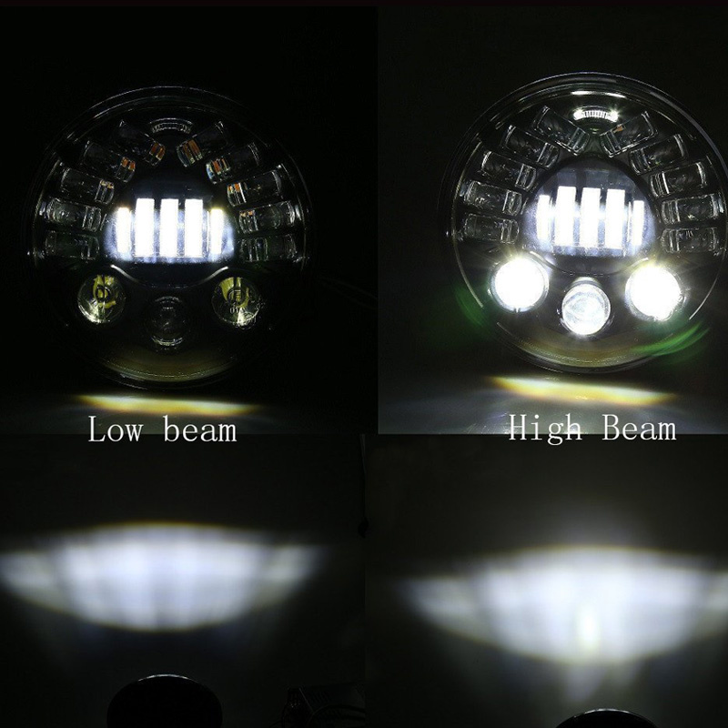 7Inch Thích Ứng Vòng Xe Máy Le - đánh giá và giá Universal Motorcycle Led Headlight Projector